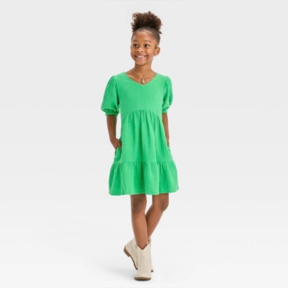 Cat & Jack
Girls' Short Sleeve Gauze Dress - Cat & Jack™